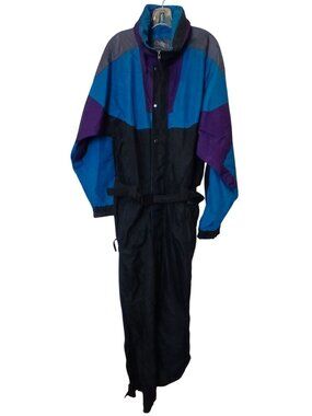 White Fir Mens M Retro FullBody Ski Snow Suit ColorBlock Unused VTG 80-90s